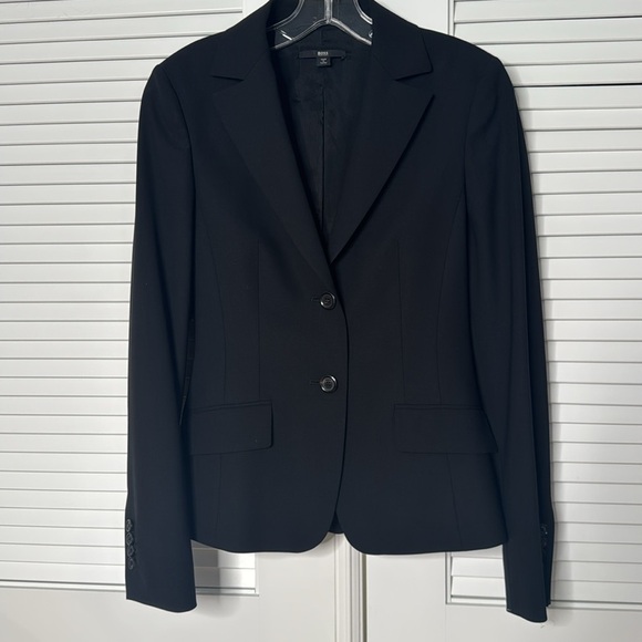 New BOSS by Hugo Boss Juleah Virgin Wool Lapel Collar Two-Button Blazer Sz 4 - Picture 5 of 11
